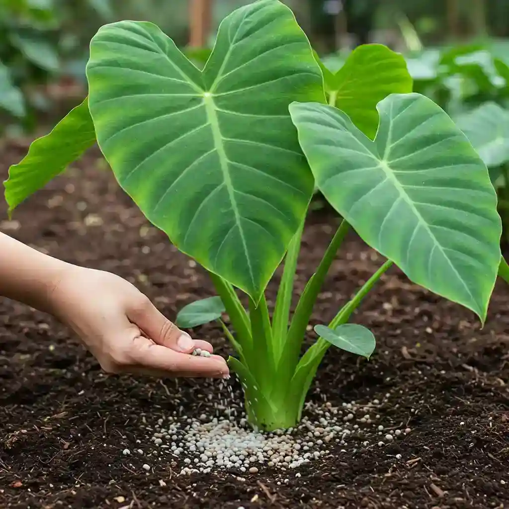 Elephant Ear Plant  Fertilizing